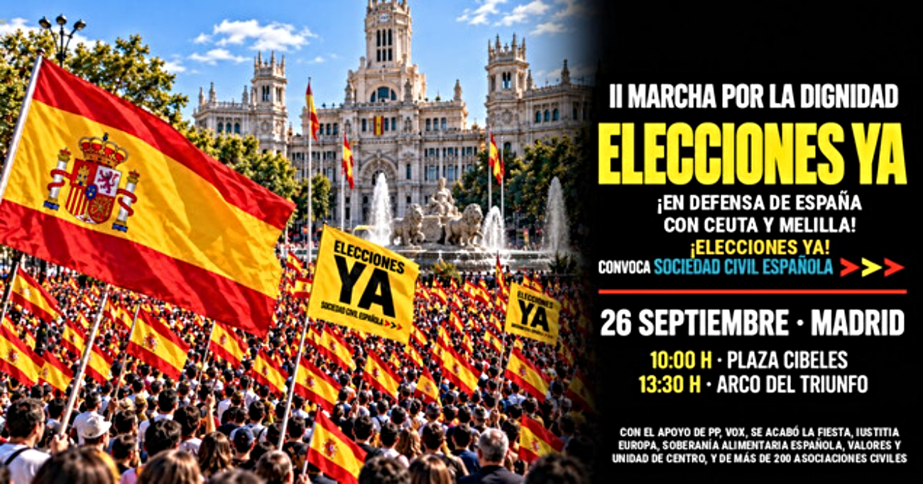 ¡Todos a la calle! Los motivos marchar hoy desde Cibeles al Arco de la Victoria en defensa de <i>España</i>