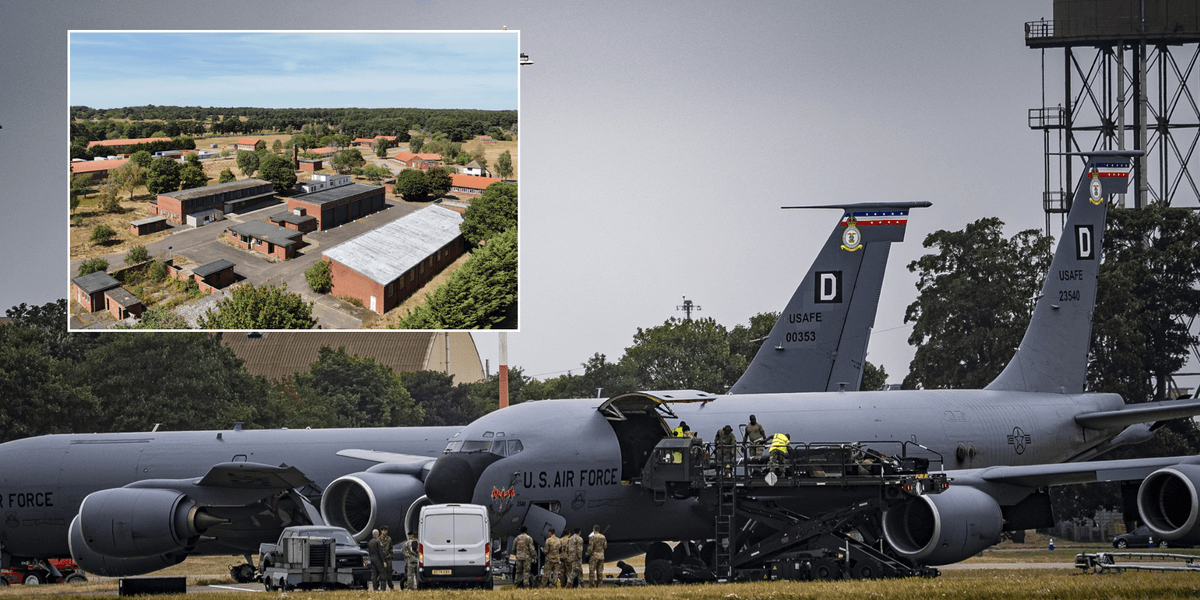 US Air Force officers 'blindsided by plans to house migrants near <i>British</i> bases' critical in war...