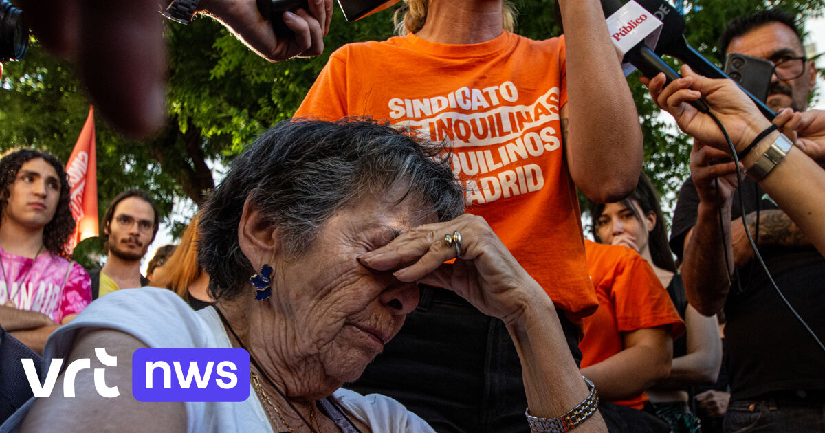 Uitzetting 87-jarige vrouw in Madrid leidt tot massaal protest tegen wooncrisis: "We zijn <i>allemaal</i>...