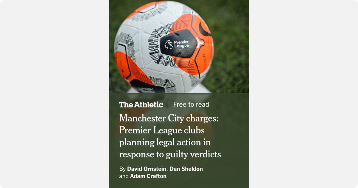 <i>Manchester</i> City charges: Premier League clubs planning legal action in response to guilty verdicts...