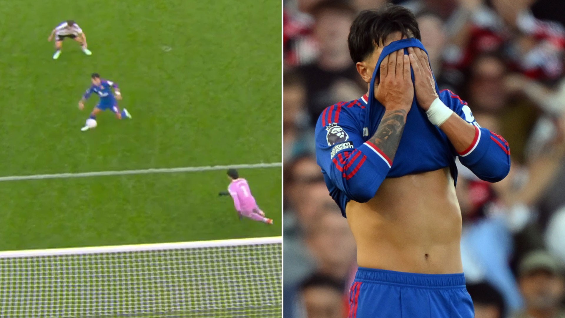 Fuming Man Utd fans accuse Lisandro Martinez of trying to blame TEAM-MATE for horror own <i>goal</i>