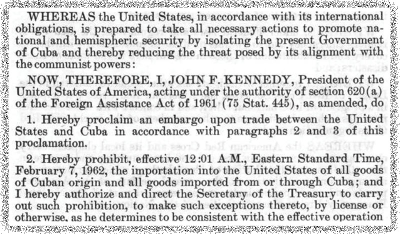 Cuba Embargoed: U.S. <i>Trade</i> Sanctions Turn Sixty