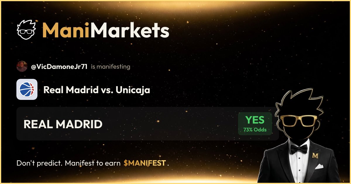 @VicDamoneJr71 is manifesting: <i>Real</i> Madrid vs. Unicaja