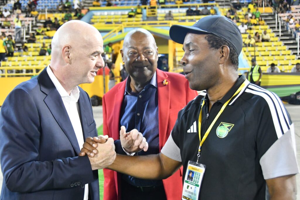 FIFA <i>president</i> Infantino at National Stadium for Reggae Boyz clash - Jamaica Observer